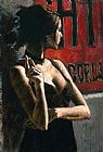 Fabian Perez THE RED SIGN painting